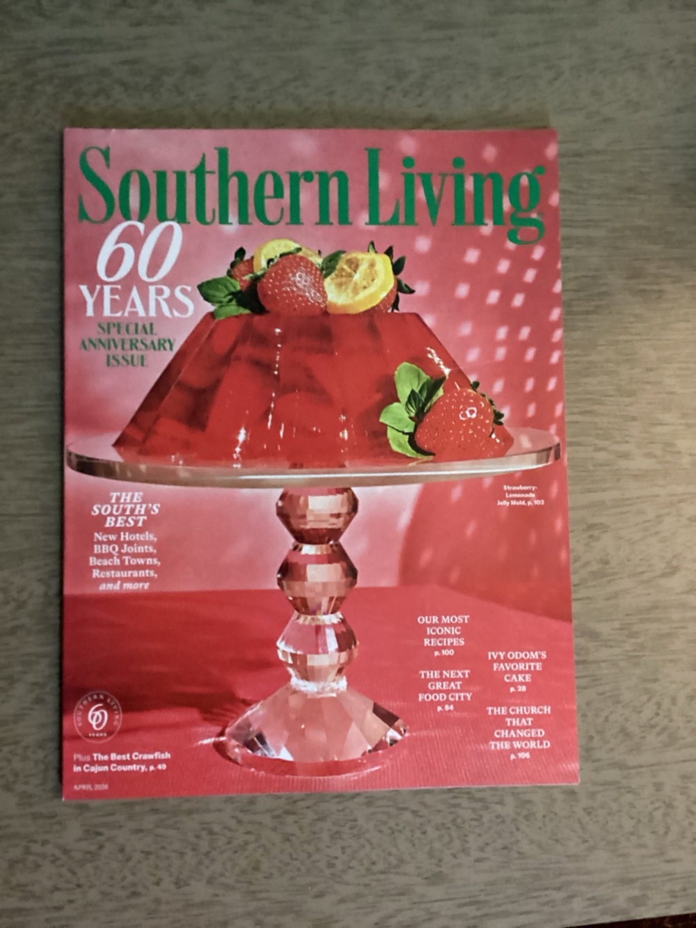 Southern Living April 2026 60th Anniversary Edition
